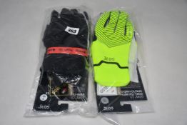 Three pairs of as new Gore M Windstopper Thermo gloves, a pair of Gore-Tex Infinum stretch mid
