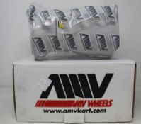 A pair of as new AMV OXiTECH Rear Wheel 212 3F Mag+Complete Offset 58mm CPO212FMOX04O58 (Kart