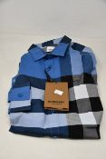 An as new Burberry check poplin shirt (M - RRP £350).