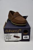 A pair of as new Dubarry of Ireland Belize deck shoes in cafe (EU 39).