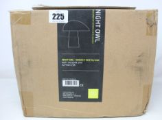 A boxed as new Light Years night owl table lamp in Smokey White/Ash.