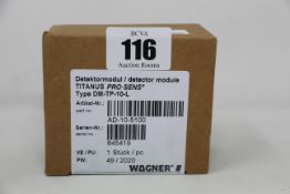A boxed as new Wagner titanus pro-sens detector module (Type: DM-TP-10-L, Part no: AD-10-5100).