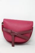 An as new Loewe Small Gate soft calfskin bag in wine (RRP £1,700).