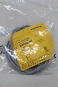 An as new Turck inductive proximity sensor (Ni4-DS20-2AP6X2, 165022).