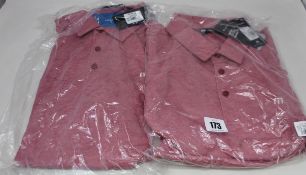 Eight as new Travis Matthew Classy golf polo shirts in heather cardinal (All L).