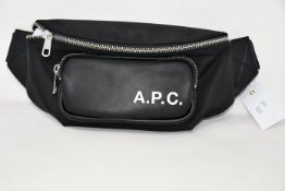 An as new A.P.C. Men's Camden bumbag black (RRP £150).