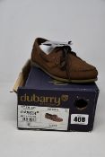 A pair of as new Dubarry of Ireland Aruba deck shoes in cafe (EU 40).