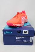 A pair of women's as new Asics Netburner Super FF trainers (UK 8.5).