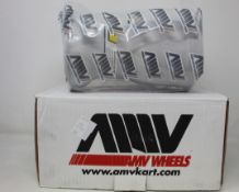 A pair of as new AMV OXiTECH Rear Wheel 212 3F Mag+Complete Offset 58mm CPO212FMOX04O58 (Kart