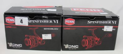 Two boxed as new Penn Spinfisher VI 5500 long cast fishing reels.