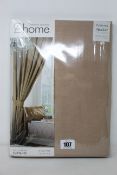 Eight as new Catherine Lansfield silk sheen designer collection curtains (46