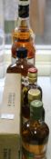Assorted whiskies; Famous Grouse (700ml), Single Grain scotch (700ml), Jim Beam (500ml), Johnnie