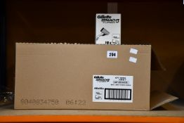 Forty boxes of ten Gillette Mach3 Turbo razor blades (4 pack).