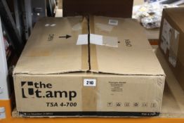 A boxed as new Thomann the t.amp TSA 4-700.