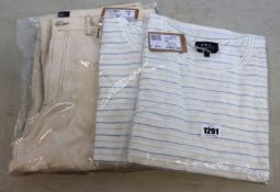 A pair of as new A.P.C. Martin jeans (Size 33 - RRP £95) and two women's A.P.C. Sallie T-shirts (