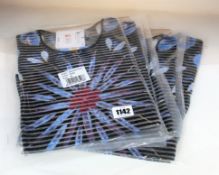 Five as new Desigual Mandala floral T-shirts (1 x S, 1 x M, 3 x XL - RRP €50 each).