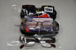 One pair of Anne Valentin Nakuru 20D303 glasses frames, a pair of Anne ET Valentin Venise 1455