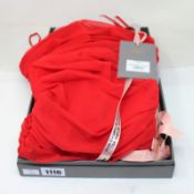 An as new House'cb Red Ella gathered mesh mini dress (S).