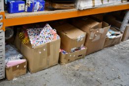 Various greetings cards, gift bags and related.