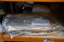 Four as new Move split foldable laundry baskets in grey, bamboo (56 x 51 x 66cm).