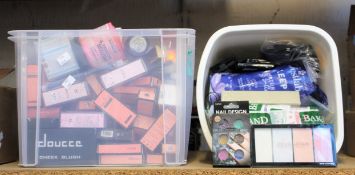 A large quantity of cosmetic, toiletries and related items to include makeup, nail gels and bath