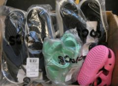 Thirteen pairs of adults/children's as new Croc's footwear, various sizes.