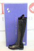 A pair of women's boxed as new Stuart Weiztman 5050 Knee High Boots black nappa (34.5).