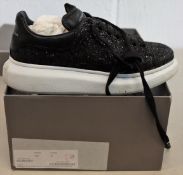 A pair of pre-owned Alexander McQueen Galaxy Glitter sneakers (EU 39 - good condition, box