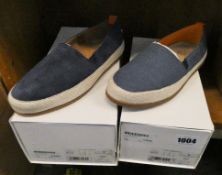 A pair of men's boxed as new Mulo dark blue linen Espadrilles (UK 6) and a pair of men's boxed as
