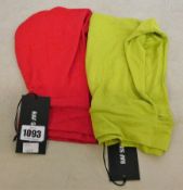 Two as new Raf Simons hoodie neckpieces (XS - RRP £179).