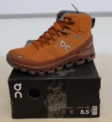 A pair of women's as new On Running Cloudrock waterproof boots (UK 6.5).