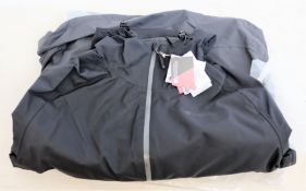Two as new Mountain Warehouse - Verge Extreme Waterproof Jackets in charcoal (XL).