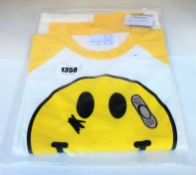 An as new Natasha Zinko x Duo Ltd Smiley Raglan T-shirt (L - RRP £157).