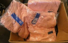 Five as new Adidas A abstract shorts (4 x L, 1 x XL), two Adidas Abstract hoodies (2 x L) and two