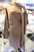An as new Petar Petrov Aaber asymmetric midi dress in dark chocolate (EU 40 - RRP £1,200).