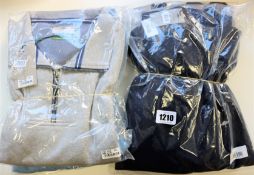 Two Fynch-Hatton Troyer zip top, 2-Tone in navy-night (L, XXL - RRP £99 each), a Fynch-Hatton half