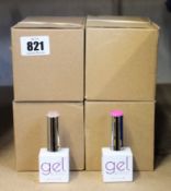 Forty eight as new bottles of The Gel Bottle inc gel polish in lima punch and khaki (20ml bottles).