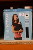 Six boxed as new Baby K'tan Cotton Baby Carriers in black (Medium).