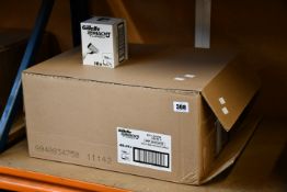 Forty boxes of ten Gillette Mach3 Turbo razor blades (4 pack).