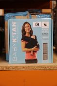 Six boxed as new Baby K'tan Cotton Heather Grey Baby Carriers (Medium).