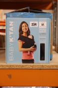 Six boxed as new Baby K'tan Cotton Baby Carriers in black (Medium).