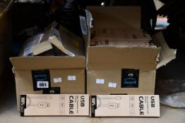 A quantity of USB data transmission and fast charging cables (Approximately 100 items).