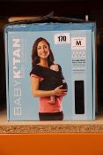 Six boxed as new Baby K'tan Cotton Baby Carriers in black (Medium).