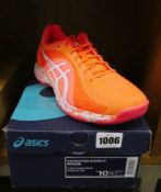 A pair of women's as new Asics Netburner Super FF trainers (UK 8.5).