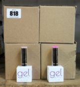 Forty eight as new bottles of The Gel Bottle inc gel polish in naked and lime (20ml bottles).