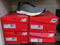 Four pairs of as new New Balance M680RG6 trainers (UK 11).