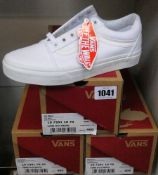 Three pairs of as new Vans Old Skool trainers (UK 4.5 and 5).