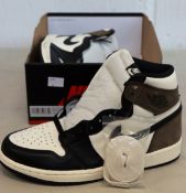 A pair of as new Nike Air Jordan 1 retro high OG (UK 7) (No lid to box).