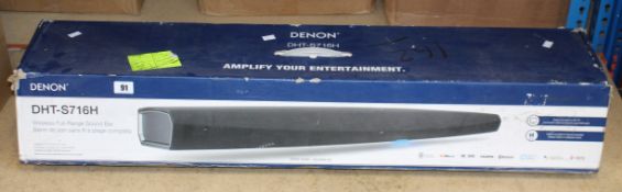 A Denon wireless full range sound bar (DHT-S716H).