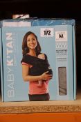 Six boxed as new Baby K'tan Cotton Heather Grey Baby Carriers (Medium).